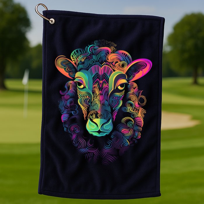 Graffiti Pop Art Of Sheep Animal Graphic Tees For Golf Towel