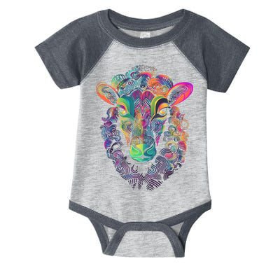 Graffiti Pop Art Of Sheep Animal Graphic Tees For Infant Baby Jersey Bodysuit