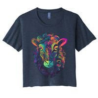 Graffiti Pop Art Of Sheep Animal Graphic Tees For Crop Top