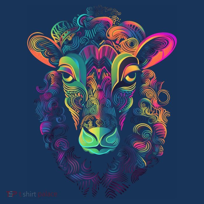 Graffiti Pop Art Of Sheep Animal Graphic Tees For Womens T-Shirt