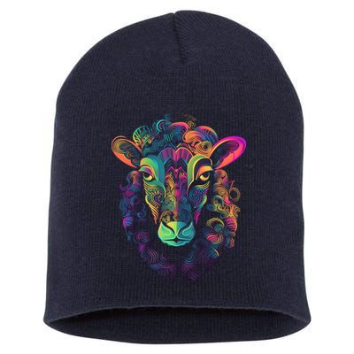 Graffiti Pop Art Of Sheep Animal Graphic Tees For Short Acrylic Beanie