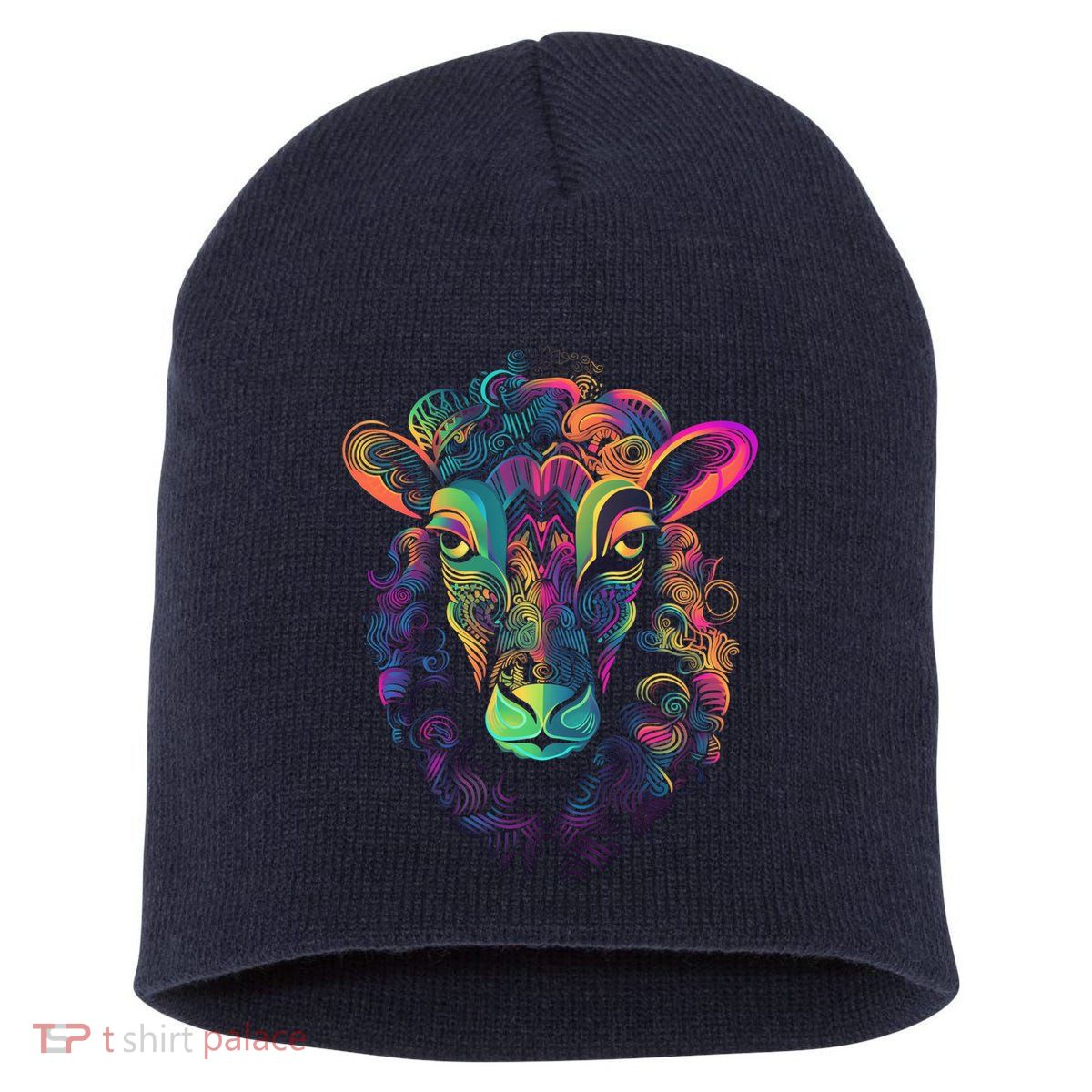 Graffiti Pop Art Of Sheep Animal Graphic Tees For Short Acrylic Beanie
