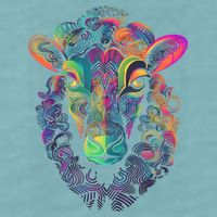 Graffiti Pop Art Of Sheep Animal Graphic Tees For Sueded Cloud Jersey T-Shirt