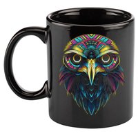 Graffiti Pop Art Of Eagle Animal Graphic Tees For 11oz C Handle Ceramic Mug