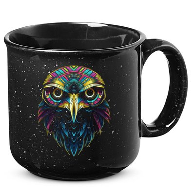 Graffiti Pop Art Of Eagle Animal Graphic Tees For 15oz Campfire Ceramic Mug