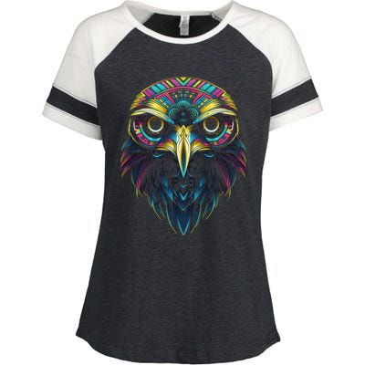 Graffiti Pop Art Of Eagle Animal Graphic Tees For Enza Ladies Jersey Colorblock Tee