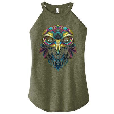 Graffiti Pop Art Of Eagle Animal Graphic Tees For Women's Perfect Tri Rocker Tank