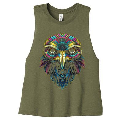 Graffiti Pop Art Of Eagle Animal Graphic Tees For Women's Racerback Cropped Tank