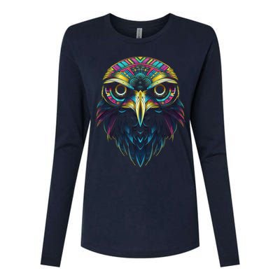 Graffiti Pop Art Of Eagle Animal Graphic Tees For Womens Cotton Relaxed Long Sleeve T-Shirt