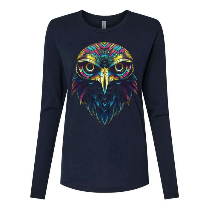 Graffiti Pop Art Of Eagle Animal Graphic Tees For Womens Cotton Relaxed Long Sleeve T-Shirt