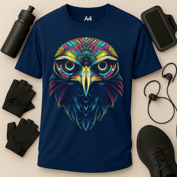 Graffiti Pop Art Of Eagle Animal Graphic Tees For Cooling Performance Crew T-Shirt