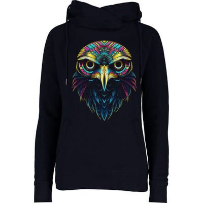 Graffiti Pop Art Of Eagle Animal Graphic Tees For Womens Funnel Neck Pullover Hood