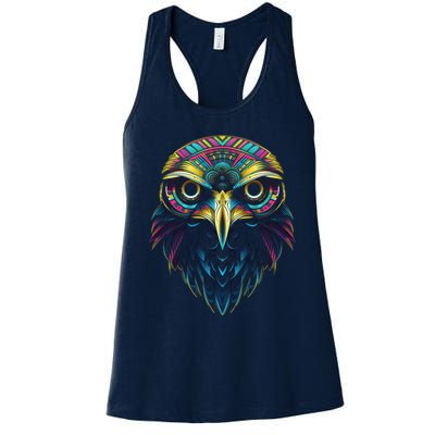 Graffiti Pop Art Of Eagle Animal Graphic Tees For Women's Racerback Tank