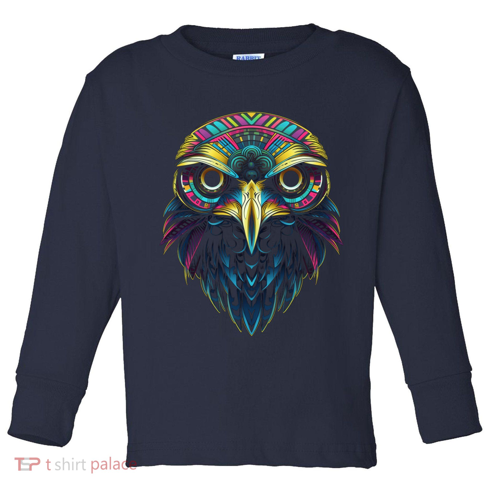 Graffiti Pop Art Of Eagle Animal Graphic Tees For Toddler Long Sleeve Shirt