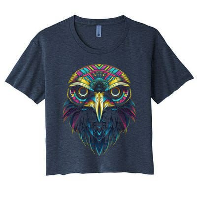 Graffiti Pop Art Of Eagle Animal Graphic Tees For Women's Crop Top Tee