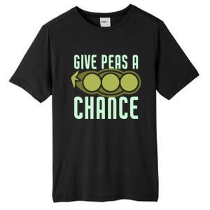 Give Peas A Chance Funny Veggie Veganism Food Cool Gift Tall Fusion ChromaSoft Performance T-Shirt