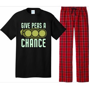 Give Peas A Chance Funny Veggie Veganism Food Cool Gift Pajama Set