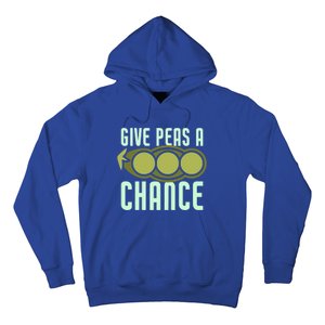 Give Peas A Chance Funny Veggie Veganism Food Cool Gift Hoodie