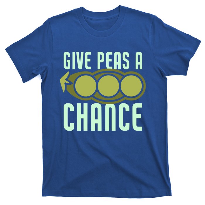 Give Peas A Chance Funny Veggie Veganism Food Cool Gift T-Shirt