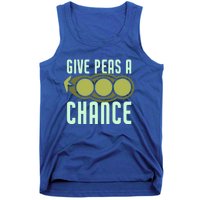 Give Peas A Chance Funny Veggie Veganism Food Cool Gift Tank Top