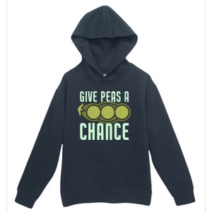 Give Peas A Chance Funny Veggie Veganism Food Cool Gift Urban Pullover Hoodie