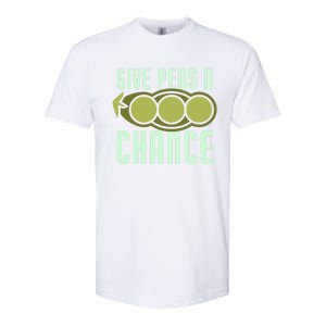 Give Peas A Chance Funny Veggie Veganism Food Cool Gift Softstyle CVC T-Shirt