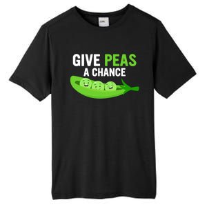 Give Peas A Chance Funny Veganism Veggie Funny Gift Tall Fusion ChromaSoft Performance T-Shirt