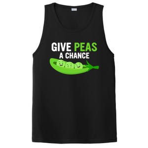 Give Peas A Chance Funny Veganism Veggie Funny Gift PosiCharge Competitor Tank