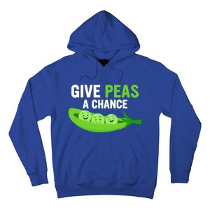 Give Peas A Chance Funny Veganism Veggie Funny Gift Hoodie