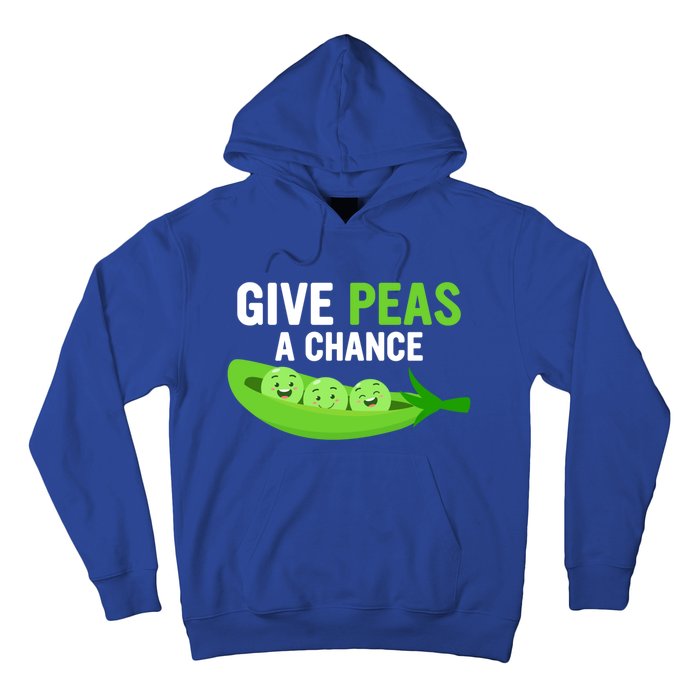 Give Peas A Chance Funny Veganism Veggie Funny Gift Hoodie