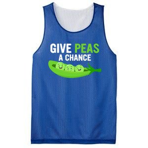 Give Peas A Chance Funny Veganism Veggie Funny Gift Mesh Reversible Basketball Jersey Tank