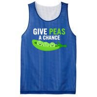 Give Peas A Chance Funny Veganism Veggie Funny Gift Mesh Reversible Basketball Jersey Tank