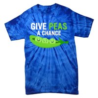 Give Peas A Chance Funny Veganism Veggie Funny Gift Tie-Dye T-Shirt