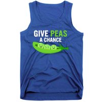 Give Peas A Chance Funny Veganism Veggie Funny Gift Tank Top