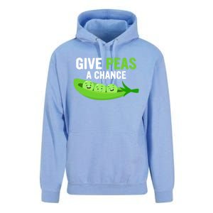 Give Peas A Chance Funny Veganism Veggie Funny Gift Unisex Surf Hoodie