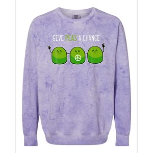 Give Peas A Chance Foodie Or Cook Colorblast Crewneck Sweatshirt