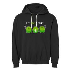 Give Peas A Chance Foodie Or Cook Garment-Dyed Fleece Hoodie