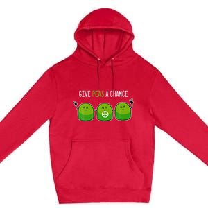 Give Peas A Chance Foodie Or Cook Premium Pullover Hoodie