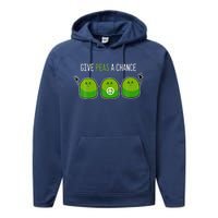 Give Peas A Chance Foodie Or Cook Performance Fleece Hoodie