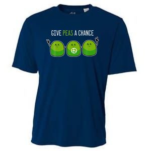 Give Peas A Chance Foodie Or Cook Cooling Performance Crew T-Shirt