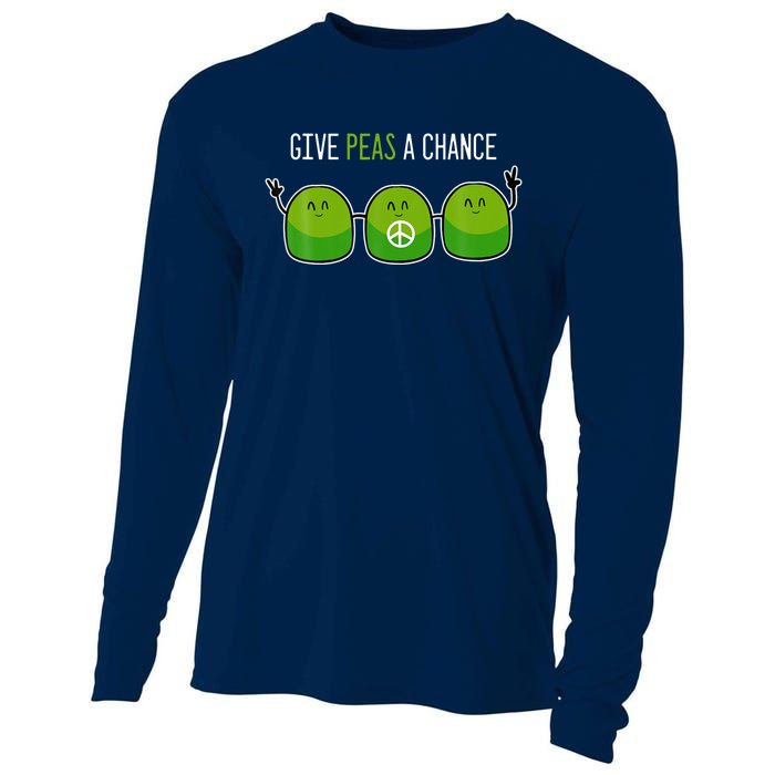 Give Peas A Chance Foodie Or Cook Cooling Performance Long Sleeve Crew