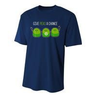 Give Peas A Chance Foodie Or Cook Performance Sprint T-Shirt