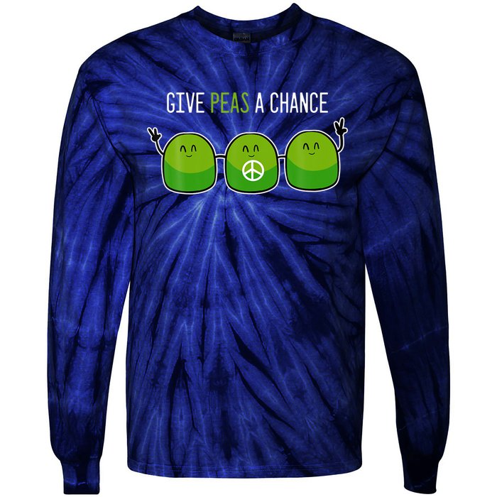 Give Peas A Chance Foodie Or Cook Tie-Dye Long Sleeve Shirt