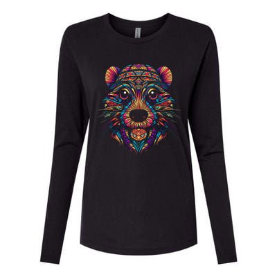 Graffiti Pop Art Of Beaver Animal Graphic Tees For Womens Cotton Relaxed Long Sleeve T-Shirt