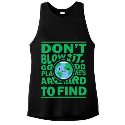 Good Planets Are Hard To Find Earth Day Ladies PosiCharge Tri-Blend Wicking Tank