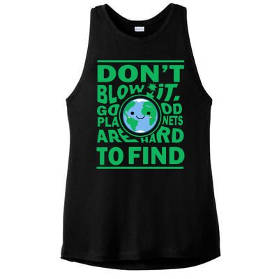 Good Planets Are Hard To Find Earth Day Ladies PosiCharge Tri-Blend Wicking Tank