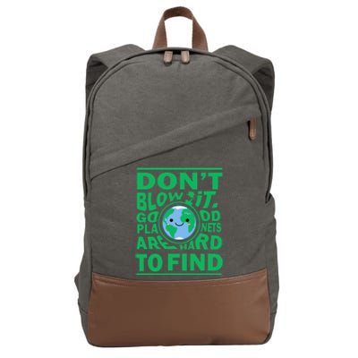 Good Planets Are Hard To Find Earth Day Cotton Canvas Backpack