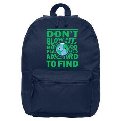 Good Planets Are Hard To Find Earth Day 16 in Basic Backpack