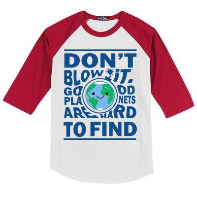 Good Planets Are Hard To Find Earth Day Kids Colorblock Raglan Jersey