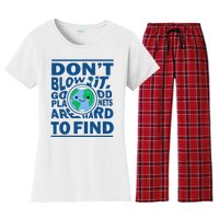 Good Planets Are Hard To Find Earth Day Women's Flannel Pajama Set